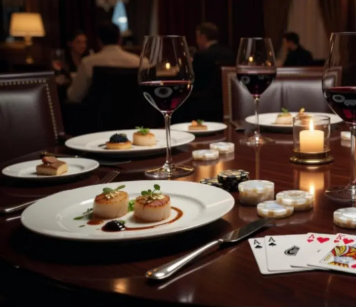 Fine dining i wykwintne dania serwowane podczas wieczoru pokerowego