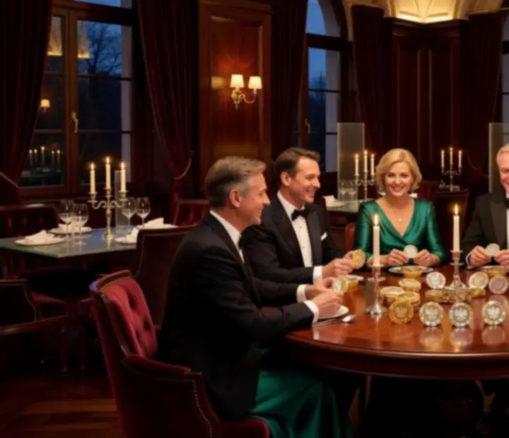 Elegancki wieczór pokerowy w restauracji Pola Strovia przy świecach i fine diningu